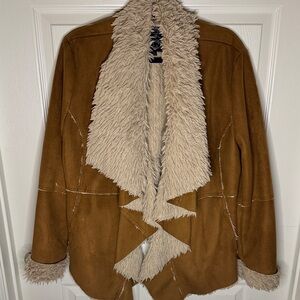 Cozy Tan Teddy Jacket with Cream Lining